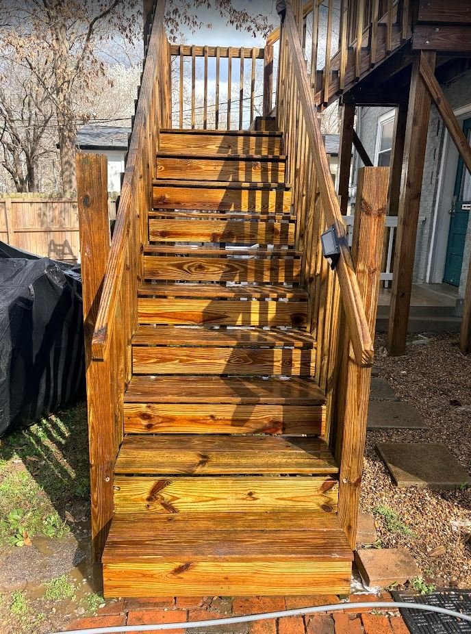 Deck Cleaning Results after